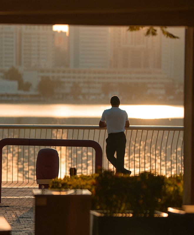 Nusr-Et waterfront atmosphere at sunset